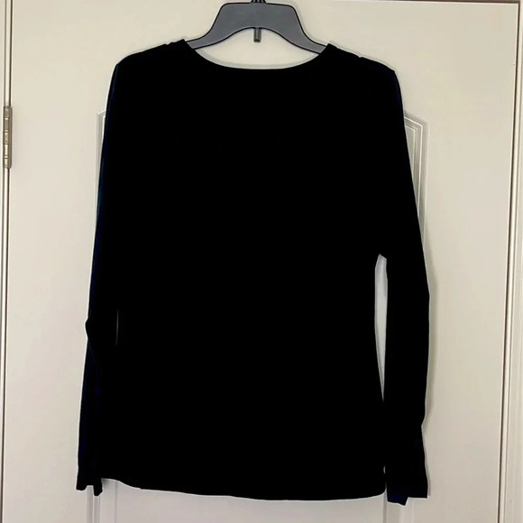 LRL Lauren Active Black Long Sleeve Shirt Logo Crest Embroidery Size L - Picture 2 of 5